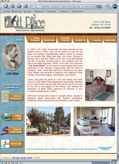 Elliott Place website